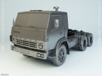Коллекционная масштабная модель 1:43 Седельный тягач 6х4 КамАЗ-54112 красный, с журналом (De Agostini)